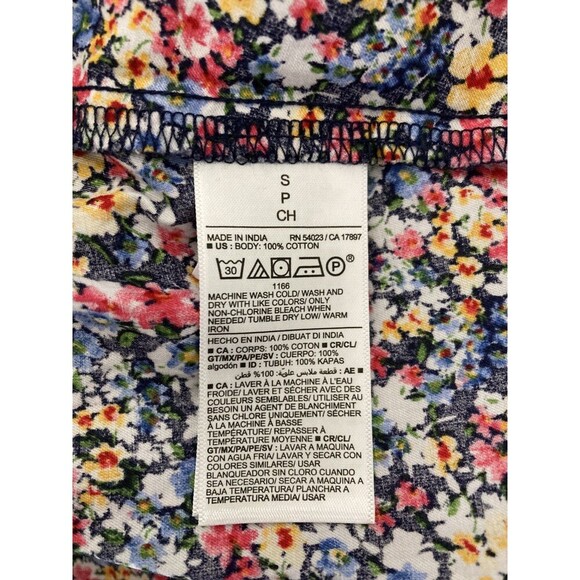 Old Navy Top Women Small Floral Pattern Balloon Sleeve Elastic Arm Chest NWT - Picture 5 of 8